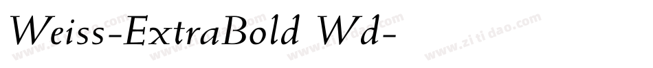 Weiss-ExtraBold Wd字体转换